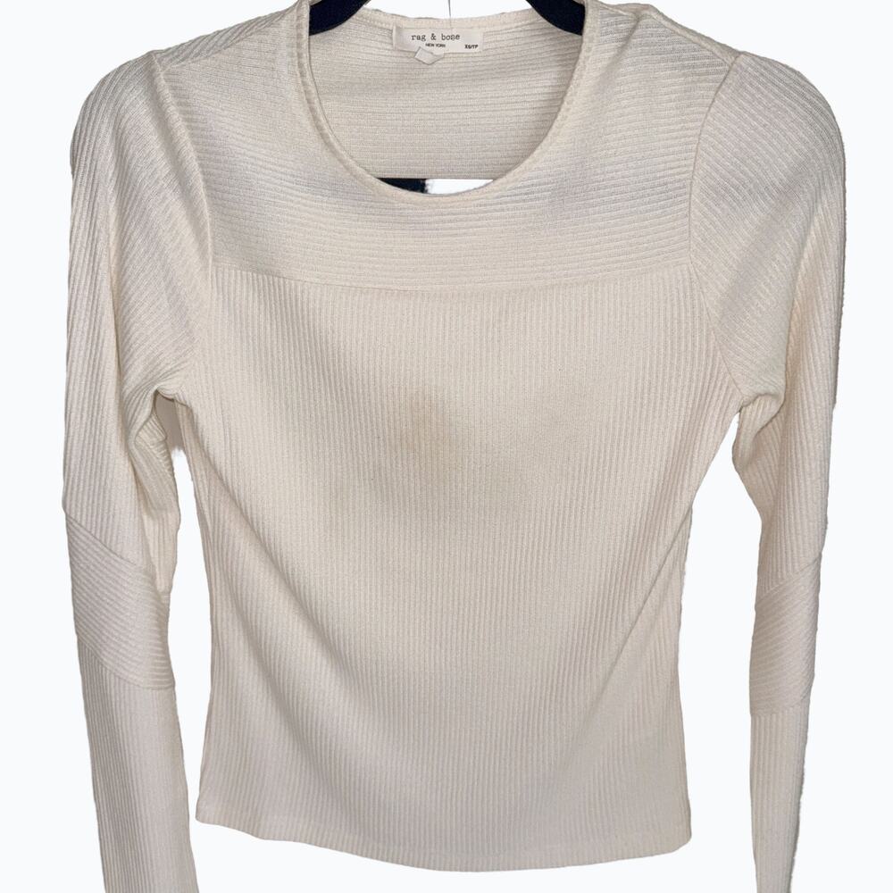 Rag and Bone Long Sleeve Cream Sweater